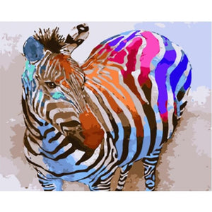 Peinture à l'huile par numéros Animal sur toile avec cadre acrylique pour dessiner adultes photos peinture par numéro coloriage décoration Art