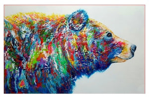 Pintura al óleo por números de animales sobre lienzo con marco acrílico para dibujar cuadros de adultos pintura por número para colorear arte de decoración
