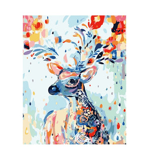 Pintura al óleo por números de animales sobre lienzo con marco acrílico para dibujar cuadros de adultos pintura por número para colorear arte de decoración