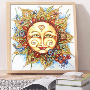 5D DIY Специальная Алмазная картина Солнце Мандала Вышивка крестом Мозаика Кристалл Украшение