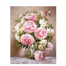 Laden Sie das Bild in den Galerie-Viewer, 60 x 75 cm Ölgemälde nach Zahlen Blumen und Frauen DIY Malen nach Zahlen auf Leinwand Wohnkultur rahmenlose digitale Malerei