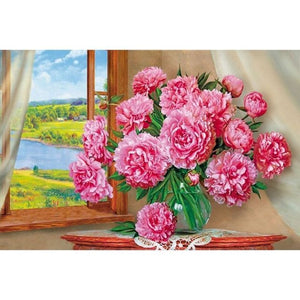 60X75cm pintura al óleo por números flor y mujeres pintura DIY por números en lienzo decoración del hogar pintura Digital sin marco