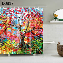 Load image into Gallery viewer, YOMDID Polyester Fiber Bath Curtain 3d Printed Shower Curtain with 12 Hooks for Home Bathroom Decor Bath Screen Cortina de ducha