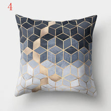 Carica l&#39;immagine nel visualizzatore della Galleria, Fodera per cuscino stampata geometrica in stile nordico Federe per cuscini in poliestere per divano auto Federa decorativa per la casa nera 45 * 45 cm