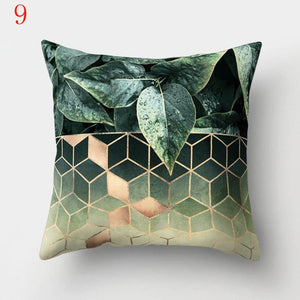 Fodera per cuscino stampata geometrica in stile nordico Federe per cuscini in poliestere per divano auto Federa decorativa per la casa nera 45 * 45 cm