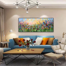 Laden Sie das Bild in den Galerie-Viewer, Messer Blume abstraktes Ölgemälde Wandkunst Heimdekoration Bild Handmalerei auf Leinwand 100% handgemalt ohne Rand