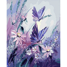 Cargar imagen en el visor de la galería, Cuadro de flores blancas con marco, pintura artesanal por números, cuadro de arte de pared moderno, pintura acrílica, regalo único para decoración del hogar, obra de arte de 40x50cm