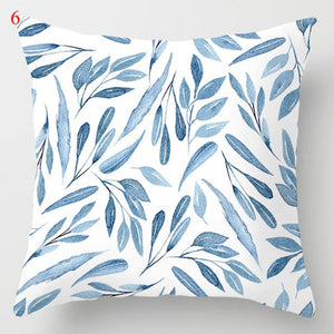 Lac bleu marbre géométrique canapé housse de coussin taie d'oreiller décorative Polyester taies d'oreiller décor à la maison taie d'oreiller 45*45 cm