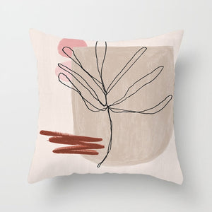 Brand New Nordic Simple Abstract Line Drawings Cushion Case Morandi Decorative Pillows Case Modern Livingroom Sofa Throw Pillows