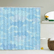 Cargar imagen en el visor de la galería, Cortinas de ducha de árbol de flores y pájaros, cortina de baño, decoración de baño impermeable con ganchos, cortina de baño con impresión 3d