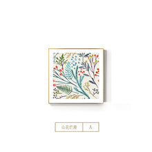 Carica l&#39;immagine nel visualizzatore della Galleria, Stile nordico Piante verdi Foglia Tela Poster Stampa Moderna Fiori rossi Wall Art Pittura Decorazione Immagini Camera dei bambini Home Decor