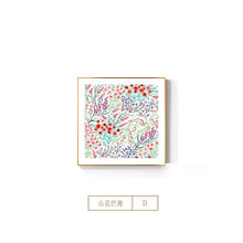 Carica l&#39;immagine nel visualizzatore della Galleria, Stile nordico Piante verdi Foglia Tela Poster Stampa Moderna Fiori rossi Wall Art Pittura Decorazione Immagini Camera dei bambini Home Decor