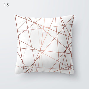 Чехол на подушку в скандинавском стиле с геометрическим принтом, полиэстеровые наволочки для дивана, автомобиля, черный домашний декоративный чехол на подушку 45*45 см