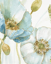 Carica l&#39;immagine nel visualizzatore della Galleria, Picture By Numbers Kit di pittura ad olio fiore bianco blu fatto a mano regalo fai da te nemico adulti bambini 60x75 cm cornice decorazione della casa