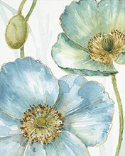 Carica l&#39;immagine nel visualizzatore della Galleria, Picture By Numbers Kit di pittura ad olio fiore bianco blu fatto a mano regalo fai da te nemico adulti bambini 60x75 cm cornice decorazione della casa