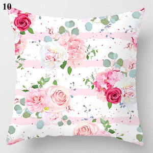 Nouveau Rose Rose fleur plumes housse de coussin moderne taie d'oreiller Style nordique oreiller couvre décoratif canapé jeter oreillers couverture