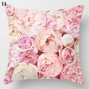 Nouveau Rose Rose fleur plumes housse de coussin moderne taie d'oreiller Style nordique oreiller couvre décoratif canapé jeter oreillers couverture