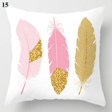 Carica l&#39;immagine nel visualizzatore della Galleria, Nuova federa per cuscino con piume di fiori di rosa rosa Federa per cuscino moderna Copricuscino in stile nordico Copridivano decorativo per cuscini per divano
