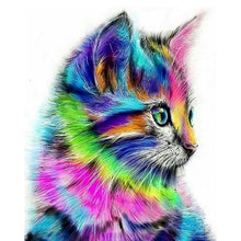 Load image into Gallery viewer, Diy Pictures By Numbers Kits For Adults Handpainted Color Cat With Butterfly Oil Painting By Number