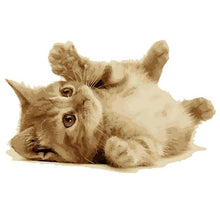 Load image into Gallery viewer, Diy Pictures By Numbers Kits For Adults Handpainted Color Cat With Butterfly Oil Painting By Number