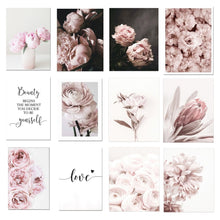 Cargar imagen en el visor de la galería, Flor fresca Rosa pared arte lienzo paisaje pintura chica habitación decoración cuadros lienzo pinturas decorativas hogar Decoración fotos