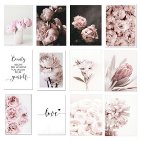 Flor fresca Rosa pared arte lienzo paisaje pintura chica habitación decoración cuadros lienzo pinturas decorativas hogar Decoración fotos