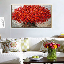 Carica l&#39;immagine nel visualizzatore della Galleria, Moderno dipinto a mano astratto grande albero dei soldi in oro fiore pittura a olio 3d su tela Home Decor immagine di arte della parete per soggiorno