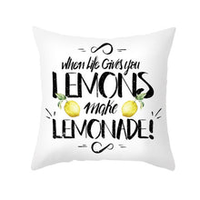 Charger l&#39;image dans la galerie, Nordique Frais Jaune Citron Imprimé Taie D&#39;oreiller Chaude Simple Polyester Coussin Cas Floral Lettres Oreillers Cas Décoratif Canapé Canapé