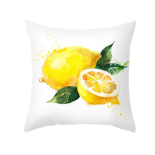 Charger l&#39;image dans la galerie, Nordique Frais Jaune Citron Imprimé Taie D&#39;oreiller Chaude Simple Polyester Coussin Cas Floral Lettres Oreillers Cas Décoratif Canapé Canapé