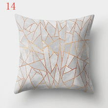 Carica l&#39;immagine nel visualizzatore della Galleria, Fodera per cuscino stampata geometrica in stile nordico Federe per cuscini in poliestere per divano auto Federa decorativa per la casa nera 45 * 45 cm