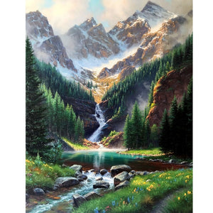 Painting By Numbers On Canvas With Frame Diy Kit For Adults Scenery Drawing Acrylic Paint Oil Picture Of Coloring By Numbers Art