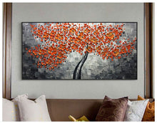 Carica l&#39;immagine nel visualizzatore della Galleria, Moderno dipinto a mano astratto grande albero dei soldi in oro fiore pittura a olio 3d su tela Home Decor immagine di arte della parete per soggiorno