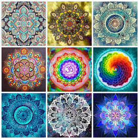 Huacan Full Square Diamond Painting Mandala 5D DIY Diamond Embroidery New Arrival Home Decor Craft Kit