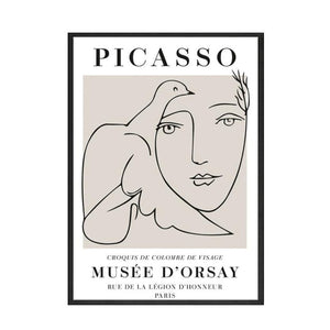 Pintura en lienzo de Picasso Matisse nórdico, carteles e impresiones de William Morris, líneas abstractas, imágenes artísticas de pared de plantas, decoración para sala de estar