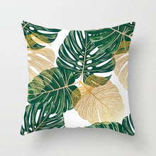 Cargar imagen en el visor de la galería, Funda de cojín Monstera de Cactus de hoja Tropical 43*43 cojines de poliéster sofá decoración del hogar funda de almohada decorativa 40506