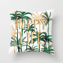Cargar imagen en el visor de la galería, Funda de cojín Monstera de Cactus de hoja Tropical 43*43 cojines de poliéster sofá decoración del hogar funda de almohada decorativa 40506