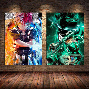 Japanese Anime My Hero Academia Poster Pictures Comics Wall Art Canvas Painting for Bedroom Living Room Home Decoration Cuadros