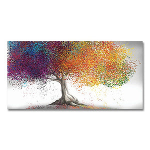 Large Size Canvas Painting Wall Art Gold Tree Painting Oil Painting Wall Poster and Print for Living Room Home Decor No Frame