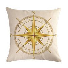 Carica l&#39;immagine nel visualizzatore della Galleria, Federa Copricuscino per divano Decorazione Federa per cuscino in lino Cuscino decorativo Divano modello marino Copricuscino per divano