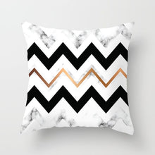 Загрузите изображение в программу просмотра галереи, Краткое мраморное геометрическое украшение для дивана, наволочка, наволочка, полиэстер 45*45, декоративная подушка, домашний декор, наволочка 40507