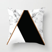 Загрузите изображение в программу просмотра галереи, Краткое мраморное геометрическое украшение для дивана, наволочка, наволочка, полиэстер 45*45, декоративная подушка, домашний декор, наволочка 40507