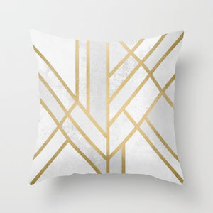 Bref marbre géométrique canapé décoratif housse de coussin oreiller taie d'oreiller Polyester 45*45 jeter oreiller décor à la maison taie d'oreiller 40507