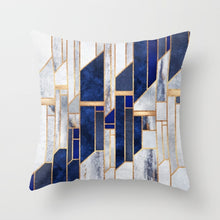 Загрузите изображение в программу просмотра галереи, Краткое мраморное геометрическое украшение для дивана, наволочка, наволочка, полиэстер 45*45, декоративная подушка, домашний декор, наволочка 40507