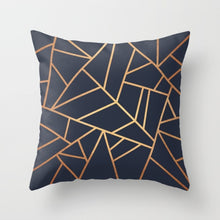 Загрузите изображение в программу просмотра галереи, Краткое мраморное геометрическое украшение для дивана, наволочка, наволочка, полиэстер 45*45, декоративная подушка, домашний декор, наволочка 40507