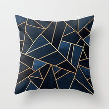 Загрузите изображение в программу просмотра галереи, Краткое мраморное геометрическое украшение для дивана, наволочка, наволочка, полиэстер 45*45, декоративная подушка, домашний декор, наволочка 40507