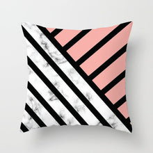 Загрузите изображение в программу просмотра галереи, Краткое мраморное геометрическое украшение для дивана, наволочка, наволочка, полиэстер 45*45, декоративная подушка, домашний декор, наволочка 40507