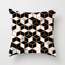 Загрузите изображение в программу просмотра галереи, Краткое мраморное геометрическое украшение для дивана, наволочка, наволочка, полиэстер 45*45, декоративная подушка, домашний декор, наволочка 40507