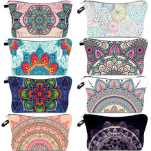 Cargar imagen en el visor de la galería, FUDEAM, bolsa de almacenamiento de viaje portátil con patrón de Mandala de poliéster para mujer, artículos de tocador, bolsa de cosméticos, bolsa de maquillaje impermeable para mujer