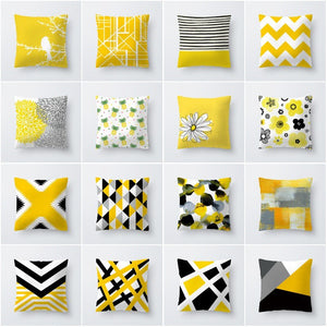 XUNYU геометрические желтые декоративные подушки, наволочка 45x45, наволочка, домашний декор, диван, гостиная, наволочки YL080