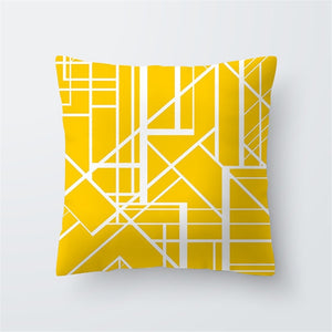 XUNYU Geometry Yellow Decorative Pillows Cushion Cover 45x45 Pillowcase Home Decor Sofa Living Room Pillow Cases YL080
